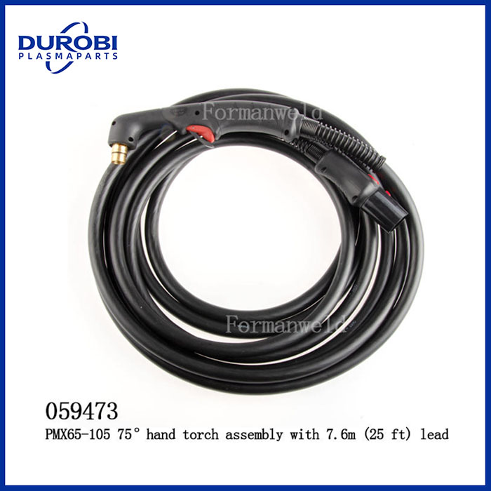 059473 Duramax Powermax65/85/105 75° degree Hand Torch Assembly with 7.6 m (25 ft/ 25') lead without Consumables