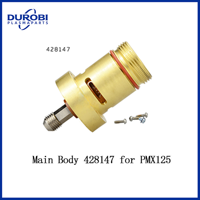 FM.428147 for Max 125 Plasma Cutting Torch Consumables Kit: Duramax Hyamp 180° machine torch main body replacement