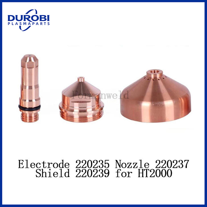 Nozzle FM.220237 Electrode FM.220235 Shield FM.220239 for HT2000 Plasma Cutting Torch Consumables 200A